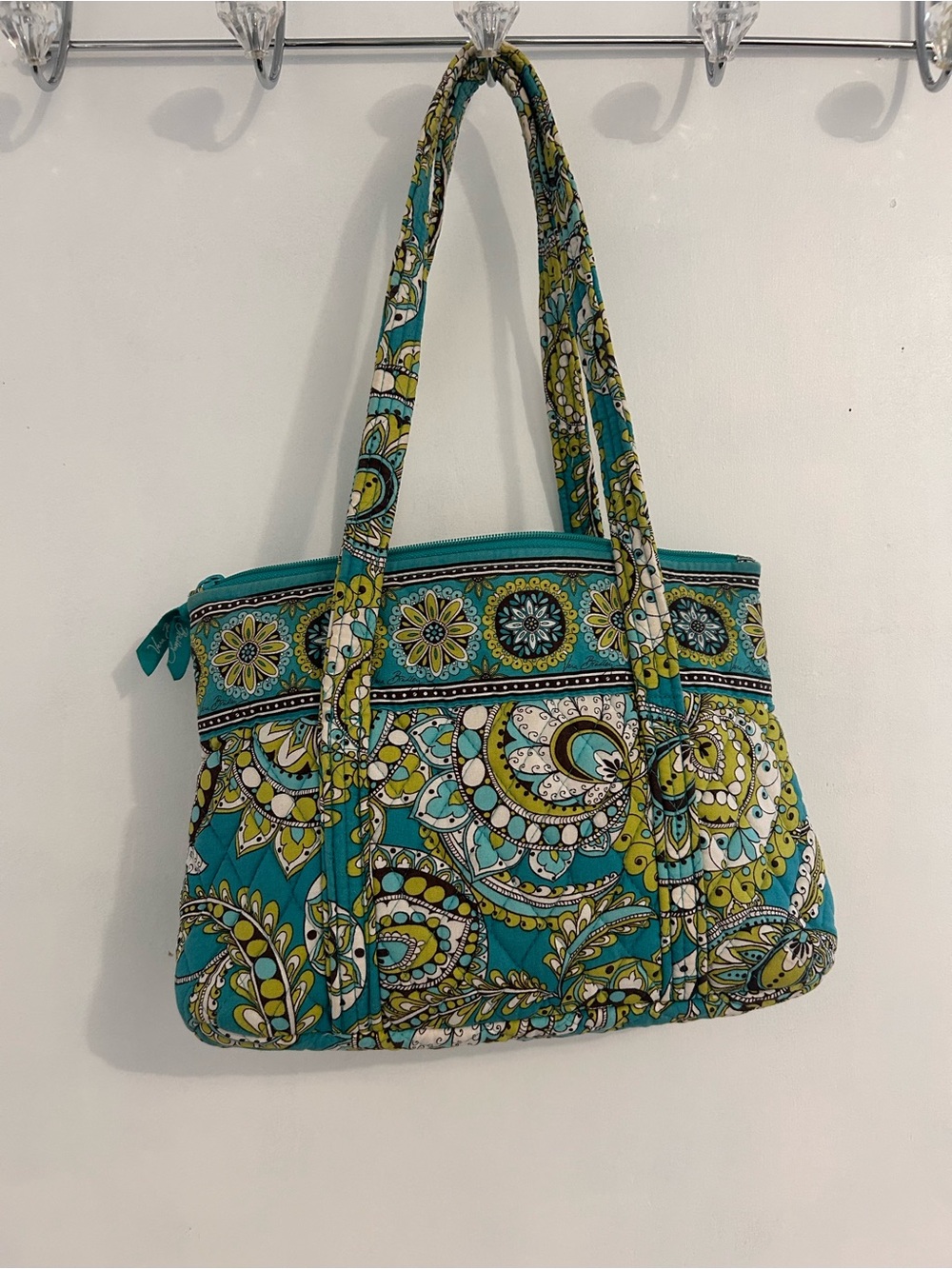 Vera Bradley Vintage Peacock Quilted Shoulder Bag - Picture 2 of 5